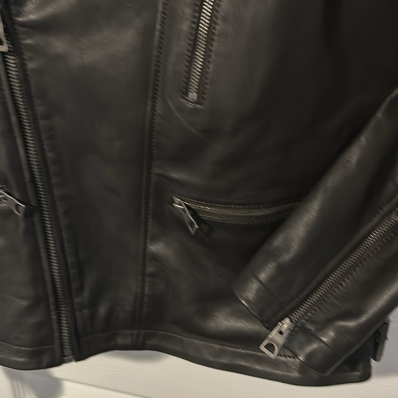 Guess mens leather jacket large - Dark Brown - Picture 4 of 13